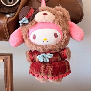 Cute MY MELODY Toy with Pink and Brown Outfit